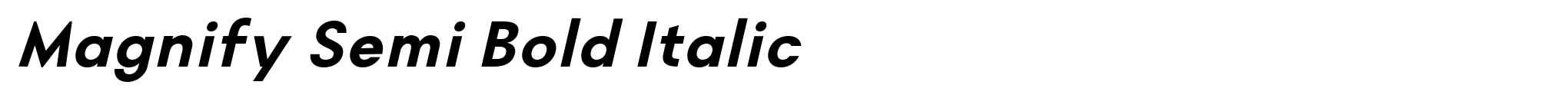 Magnify Semi Bold Italic image